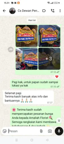 Testimonial Papan Bunga Pernikahan jakarta utara