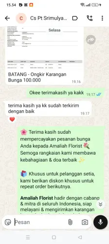 Testimonial Papan Bunga jakarta utara