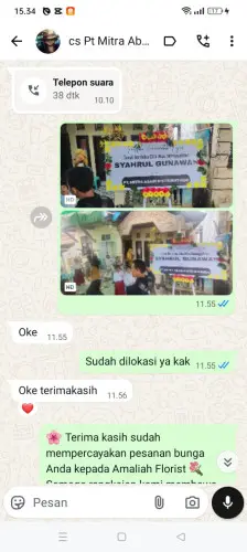 Testimonial Papan Bunga jakarta utara