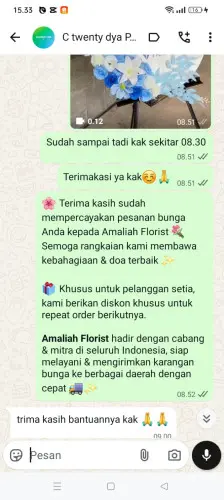 Testimonial Standing Flower jakarta utara