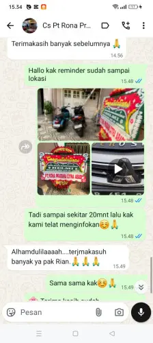 Testimonial Papan Bunga jakarta utara
